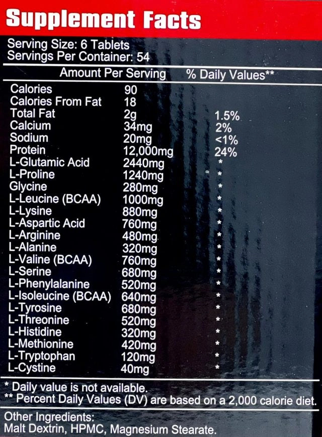 Mega Sport Mega Sport Amino Hardcore 325 Tablets - Chocolate