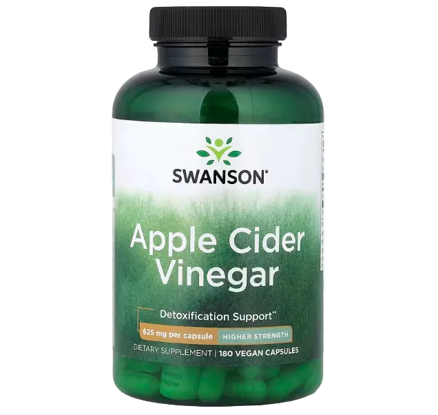 Swanson Apple Cider Vinegar Higher Strength 625 mg 180 Vegan Capsules