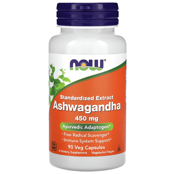 NOW Food Ashwagandha, 450mg Extract, 90 Servings | The Supplement Lab Lebanon