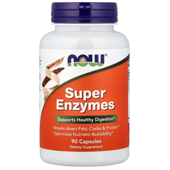 NOW Foods Super Enzymes – 90 Capsules | Digestive Support & Nutrient Absorption