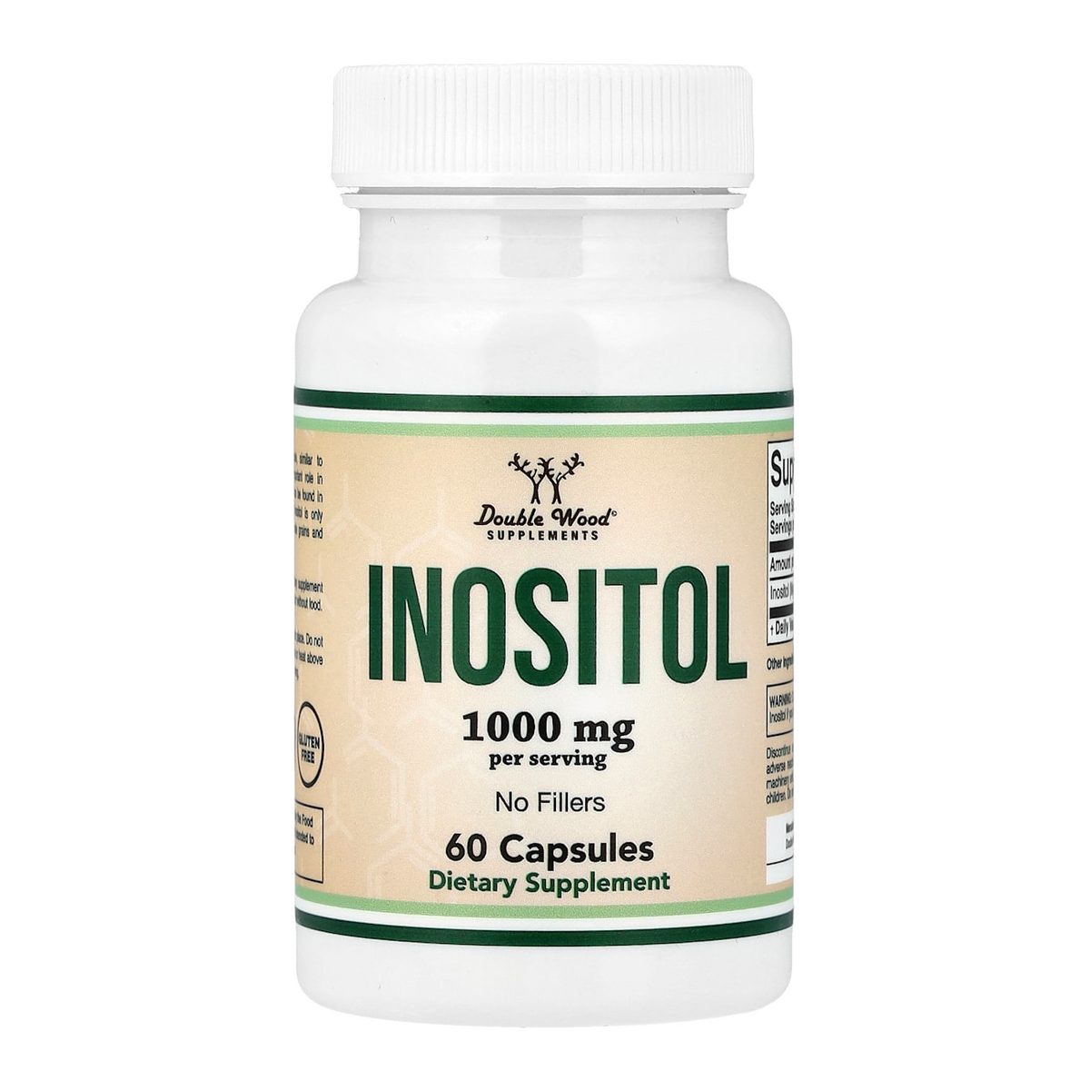 inositol 1000mg 60 double wood 1000mg per 2 capsules