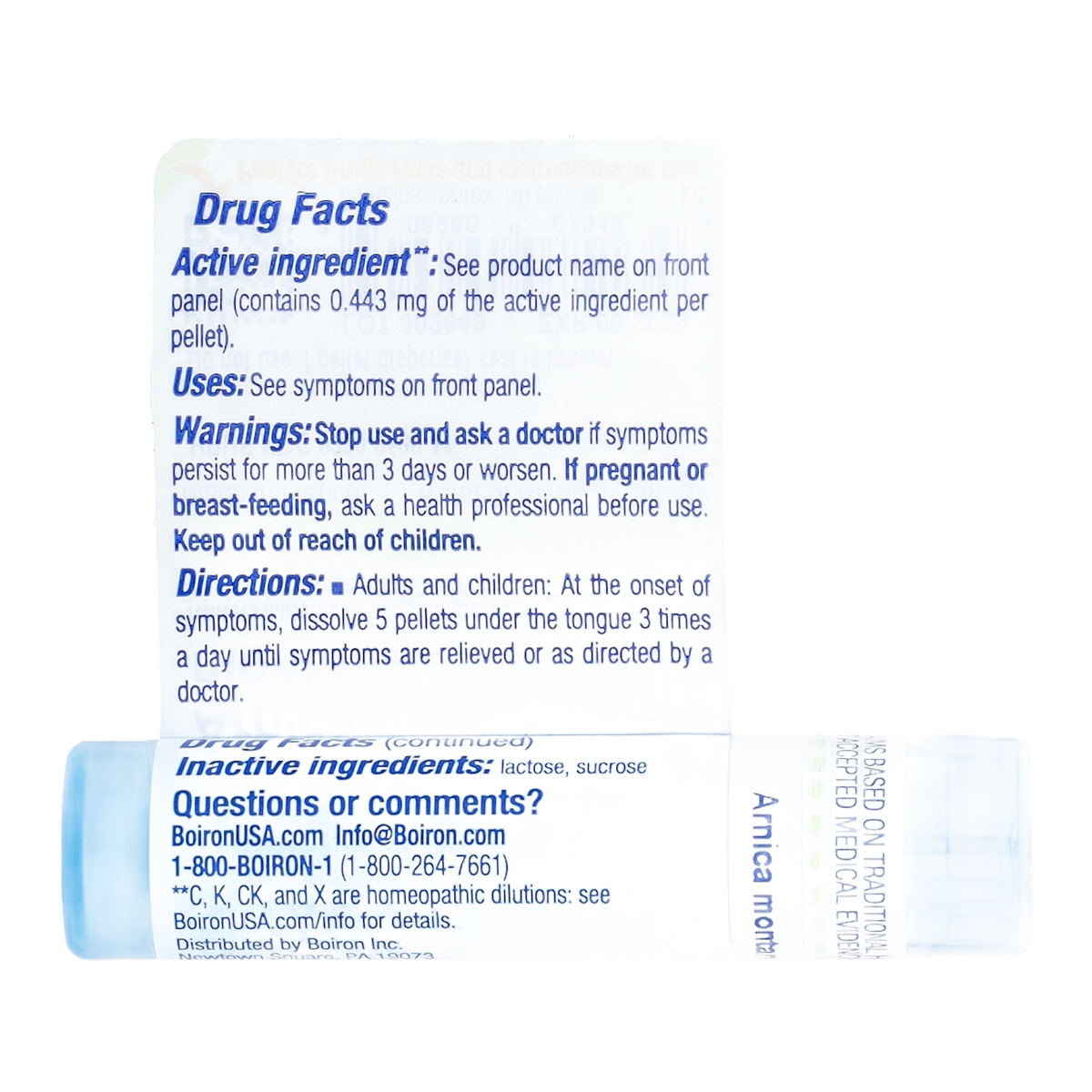 arnica montana 30c 80 boiron supplement facts