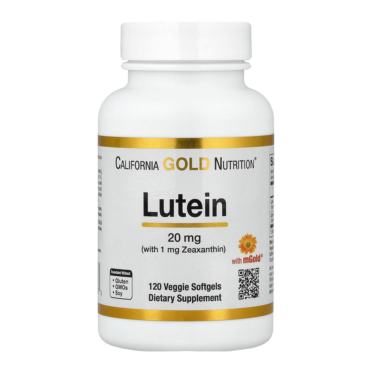 lutein 20mg 120 california gold nutrition