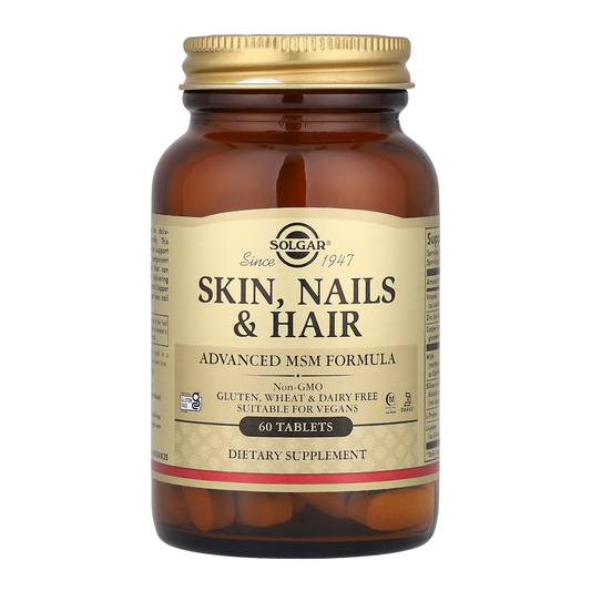 skin nails hair 60 solgar msm silica l lysine