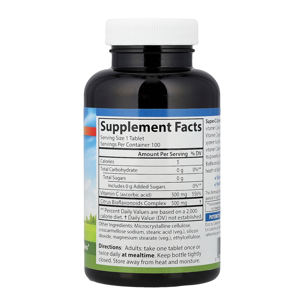 vitamin c complex 100 carlson supplement facts