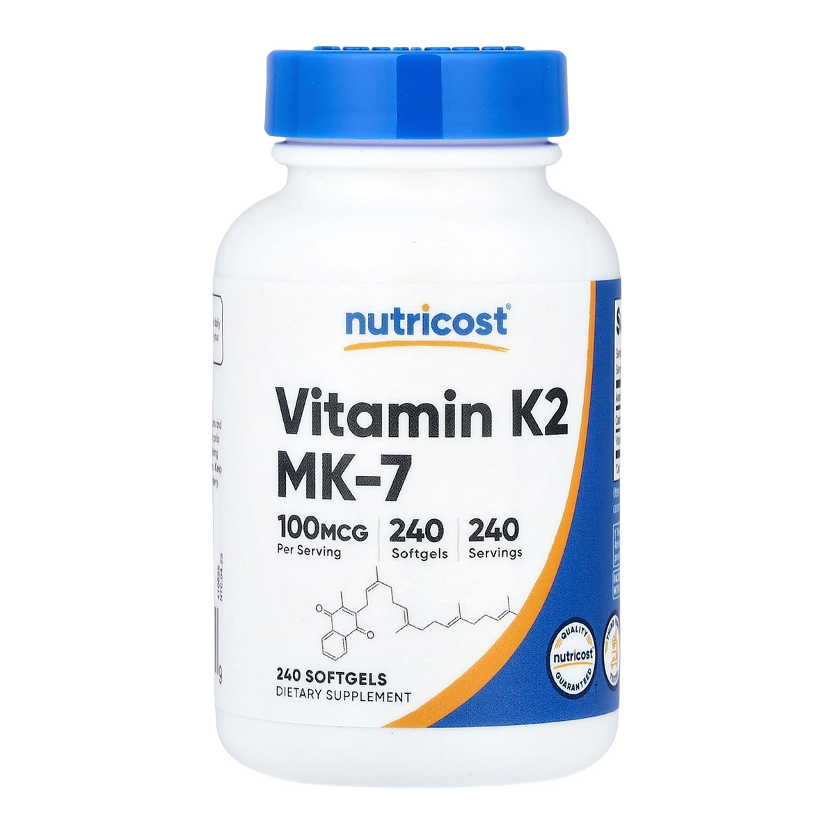 vitamin k2 100mcg 240 nutricost mk 7