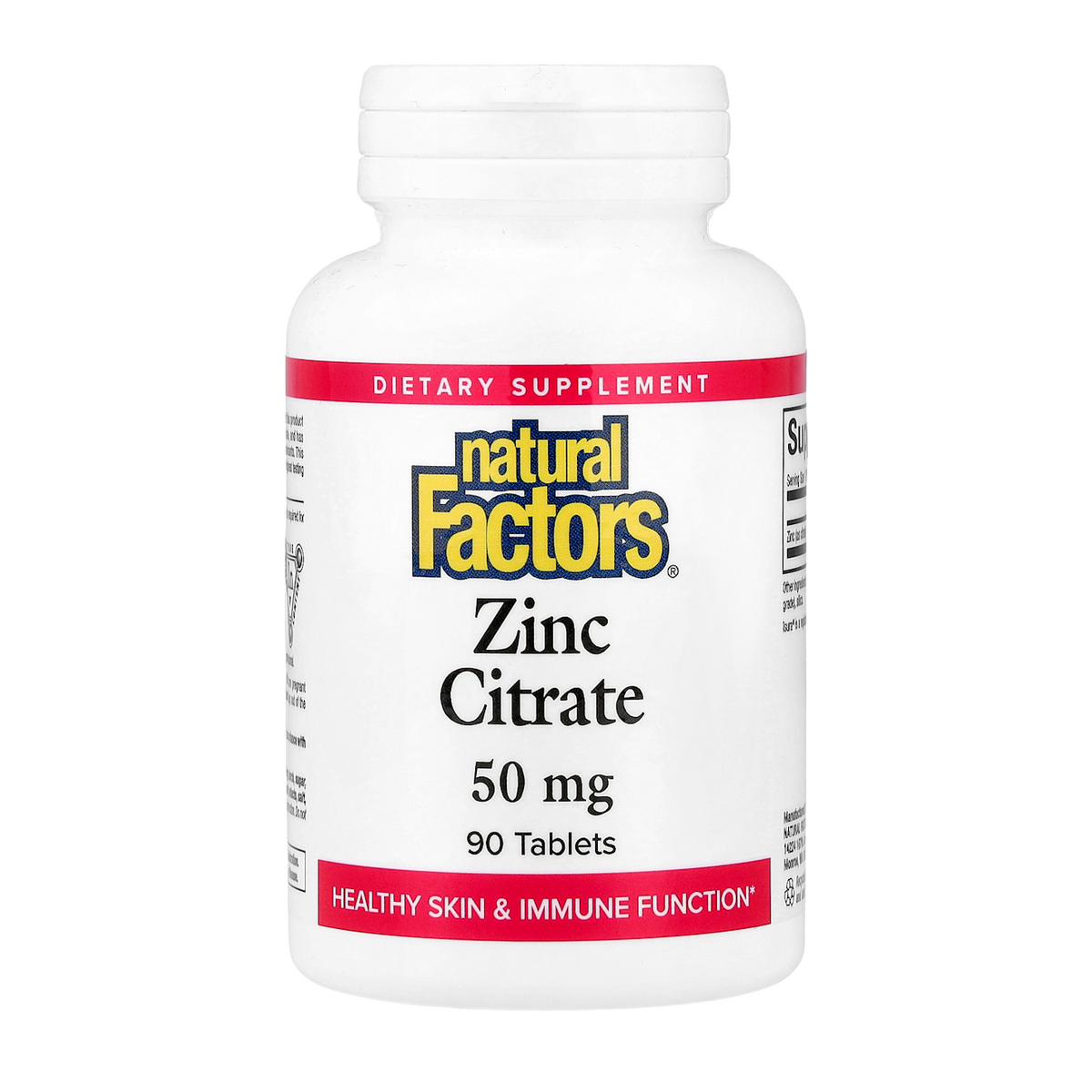 zinc citrate 50mg 90 natural factors
