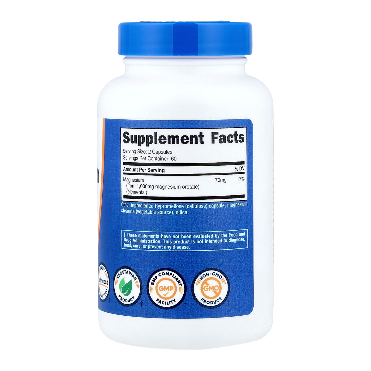 magnesium orotate 1000mg 120 nutricost supplement facts