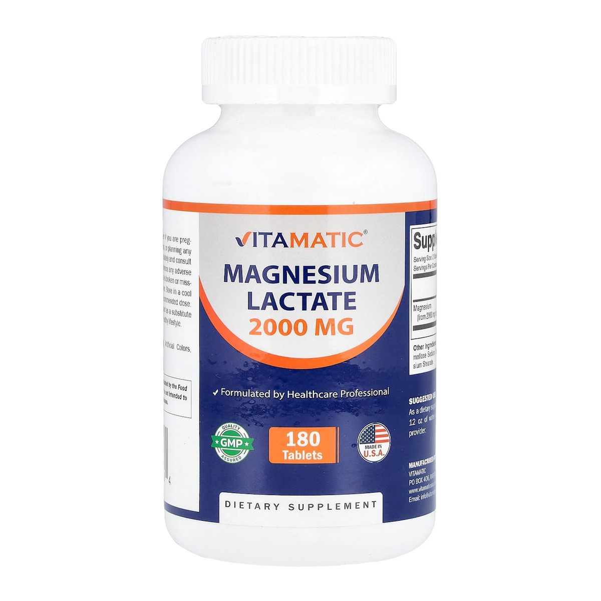 magnesium lactate 2000mg 180 vitamatic