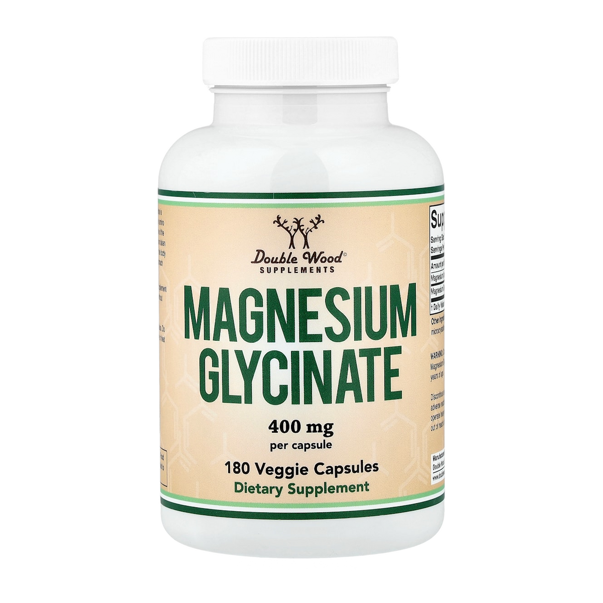 magnesium glycinate 400mg 180 double wood