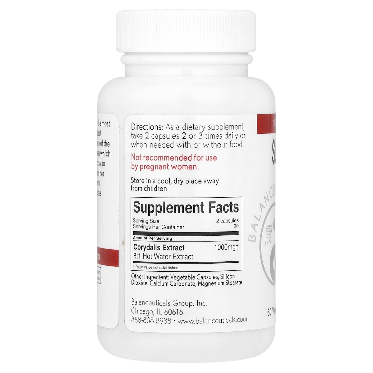 Supplement facts panel