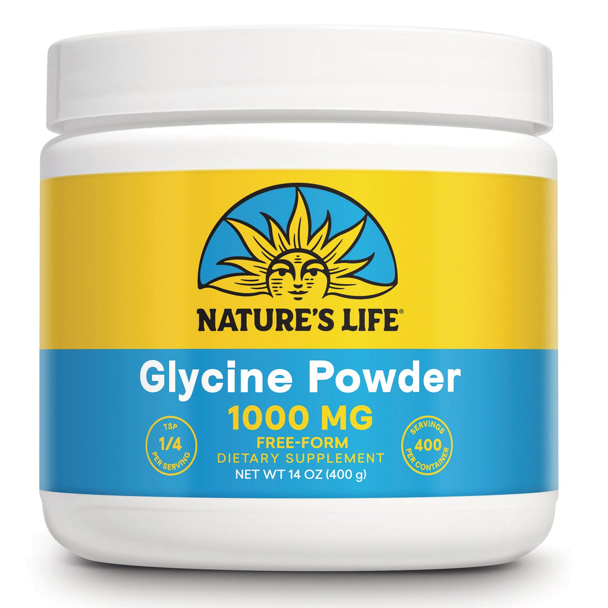 Nature's Life Glycine Powder 1000mg, 400 Servings