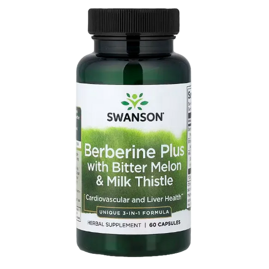 Swanson Berberine Plus with Bitter Melon & Milk Thistle 60 Capsules