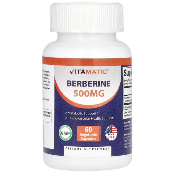 Vitamatic, Berberine, 500 mg, 60 Vegetable Capsules