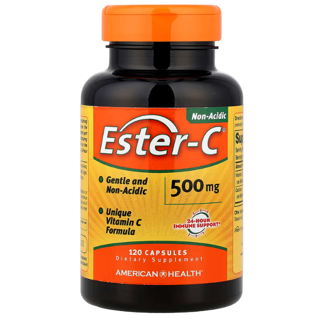 American Health Ester-C® – 120 Capsules | Gentle, Non-Acidic Vitamin C for Immune & Antioxidant Support
