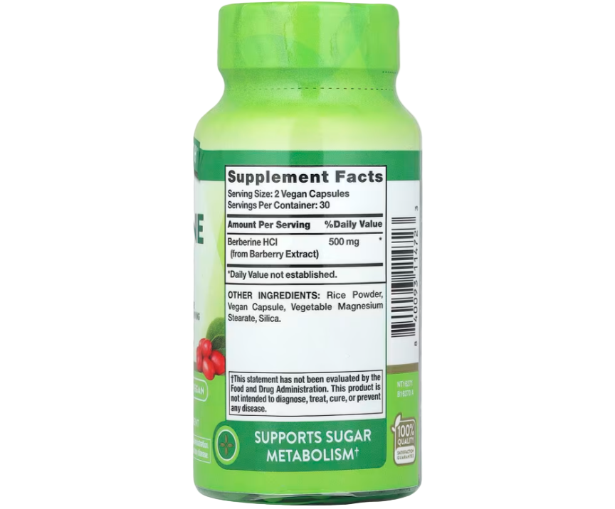Nature's Truth Berberine HCl – 250 mg per Capsule | 60 Capsules