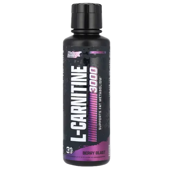 Nutrex Research Liquid Carnitine 3000 – Premium L-Carnitine, Stimulant-Free, 31 Servings | Energy, Metabolism & Performance Support