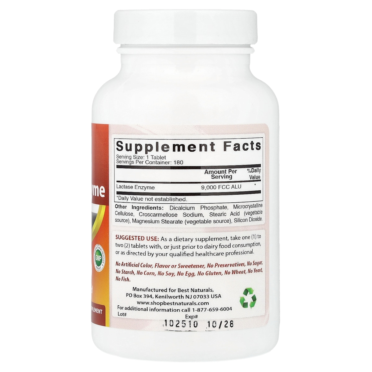 Supplement facts panel