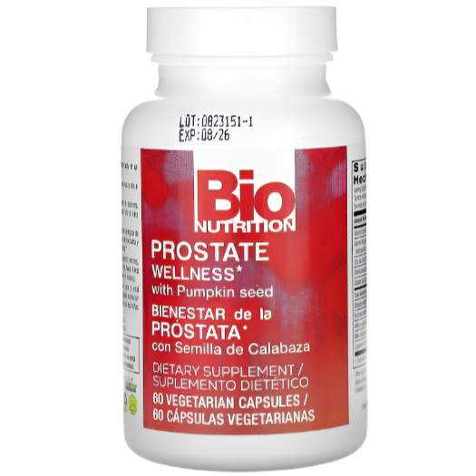 Bio Nutrition Prostate Wellness with Pumpkin Seed Extract, 60 Vegetarian Capsules