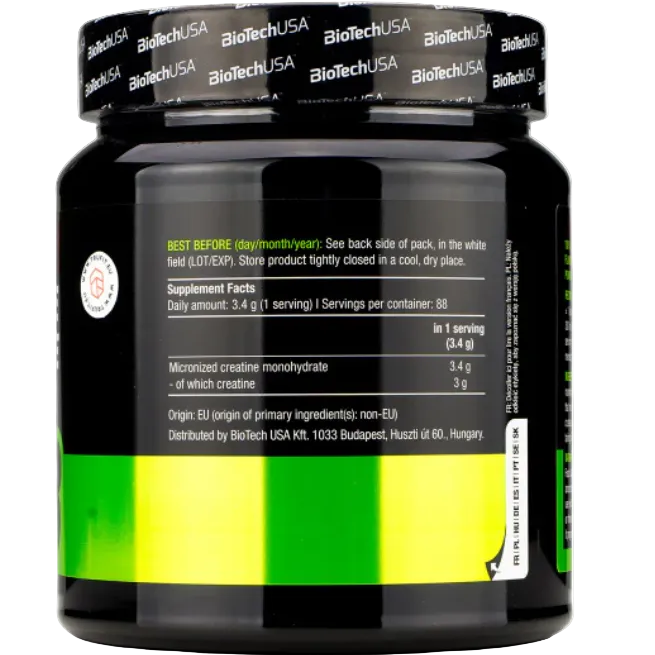 BioTechUSA 100% Creatine Monohydrate – 300 g | Strength, Power & Muscle Performance