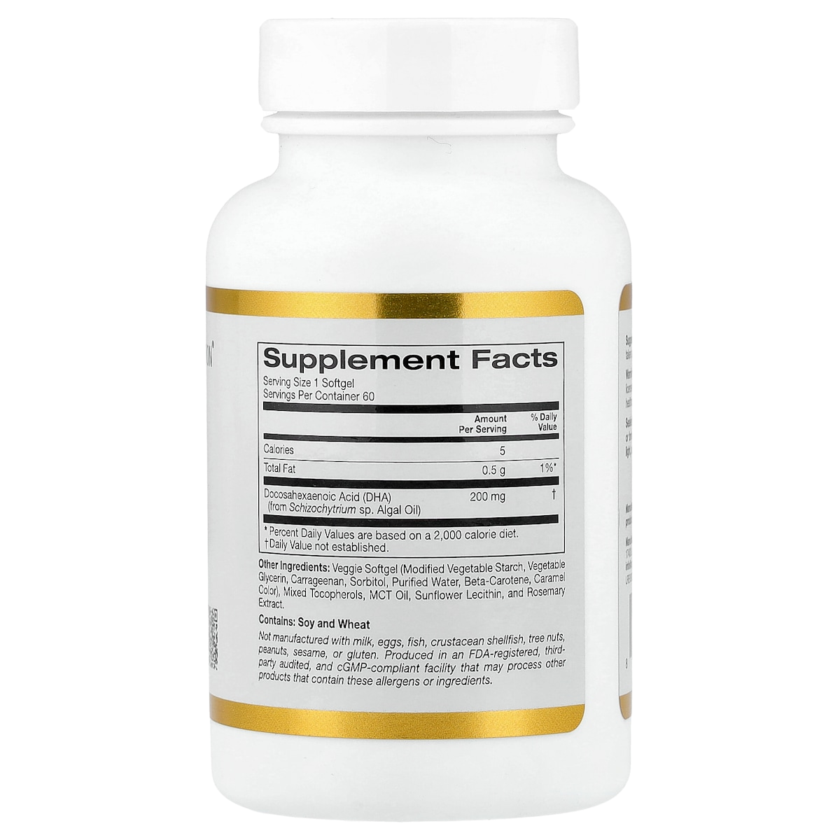Supplement facts panel