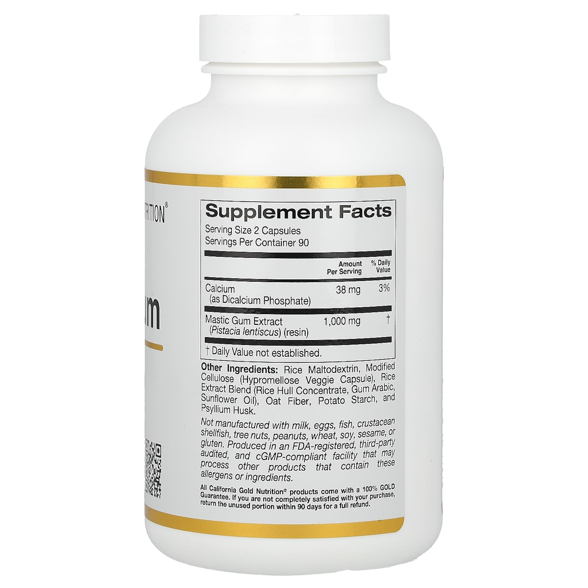 Supplement facts panel