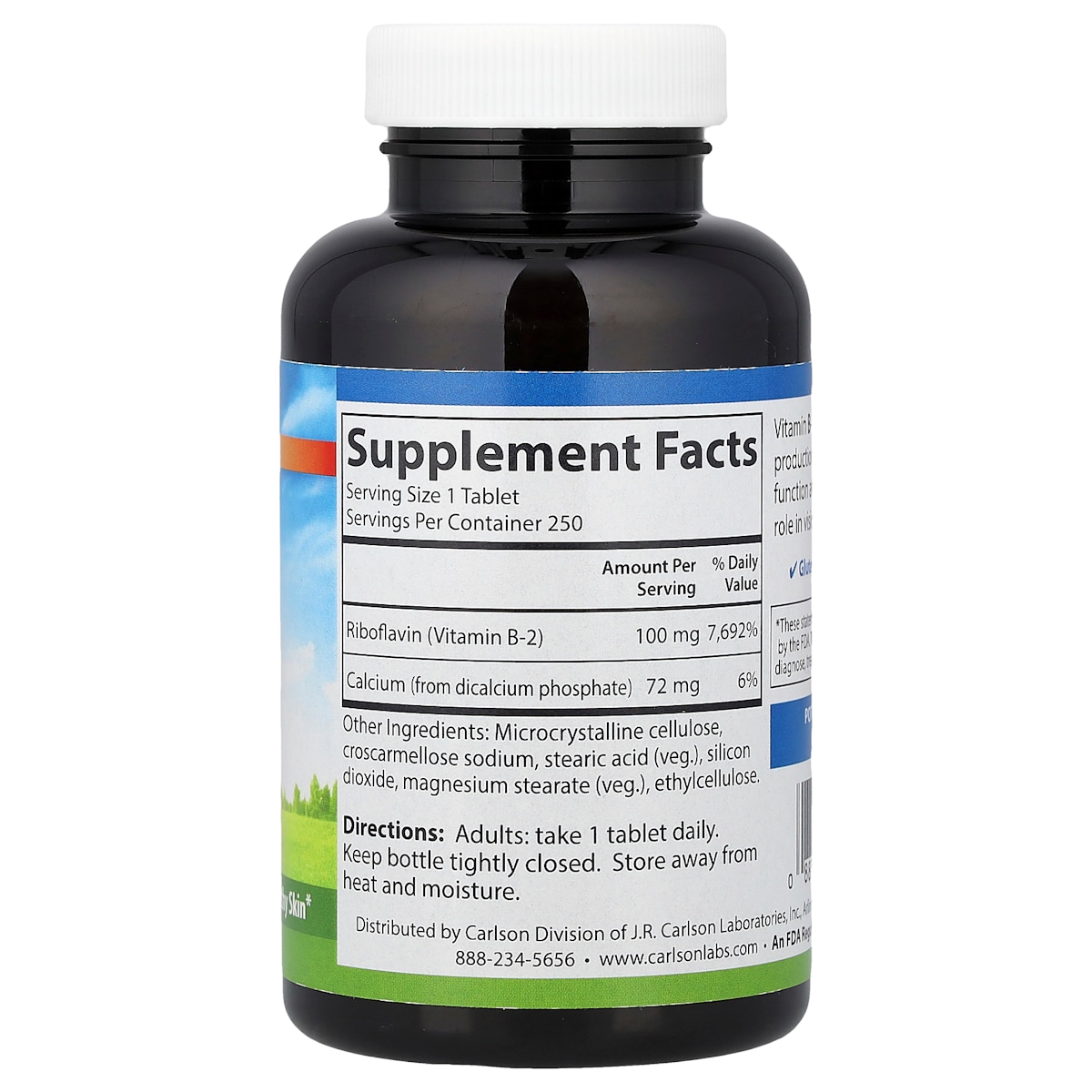 Supplement facts panel