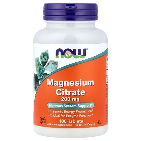 NOW Foods, Magnesium Citrate, 200 mg, 100 Tablets