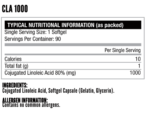 Nutritech Thermotech CLA 1000, 90 Servings