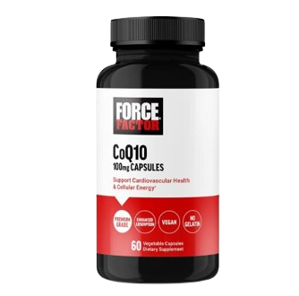 FORCE FACTOR CoQ10 100mg, Coenzyme Q10 Heart Health Supplement, 60 Vegetable Capsules