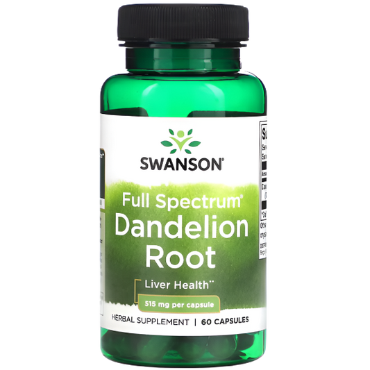 Swanson Dandelion Root 515mg 60 Capsules, 60 Servings