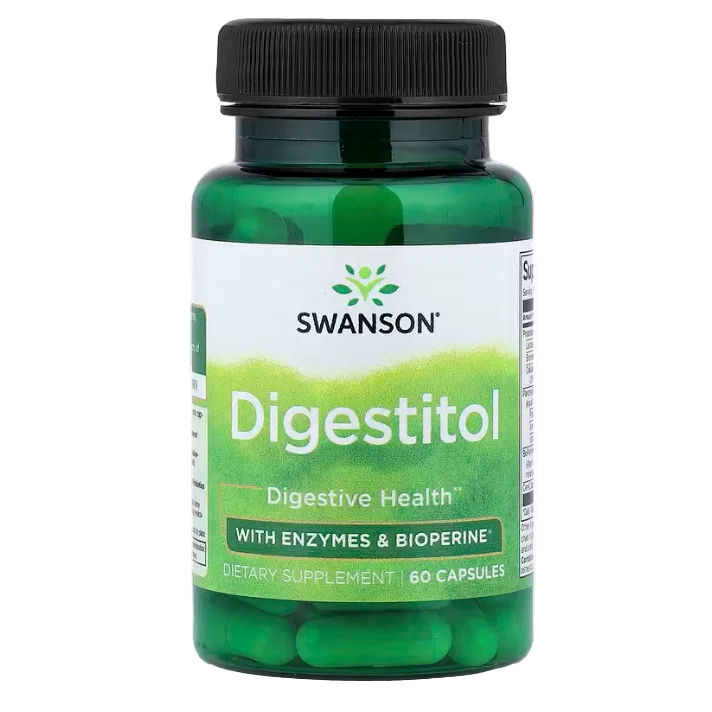 Swanson Digestitol® – 60 Capsules | Digestive Enzyme Support, Nutrient Absorption & Gut Health