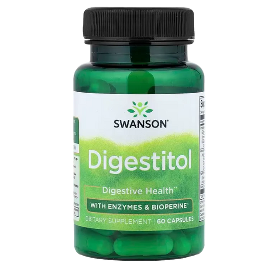 Swanson Digestitol® – 60 Capsules | Digestive Enzyme Support, Nutrient Absorption & Gut Health