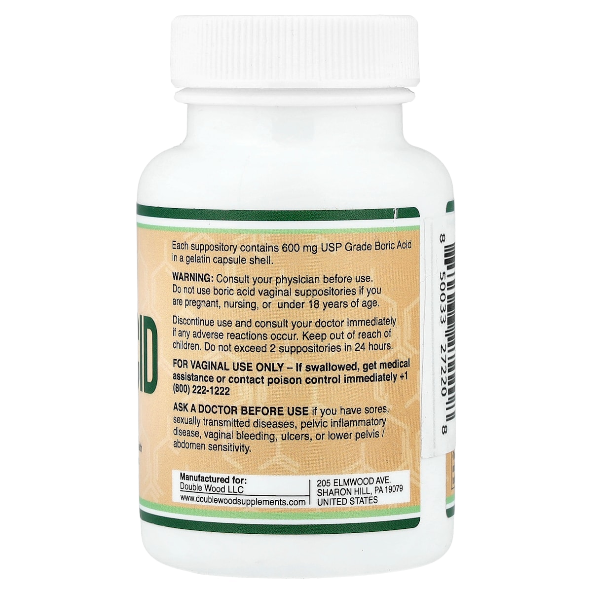 Supplement facts panel
