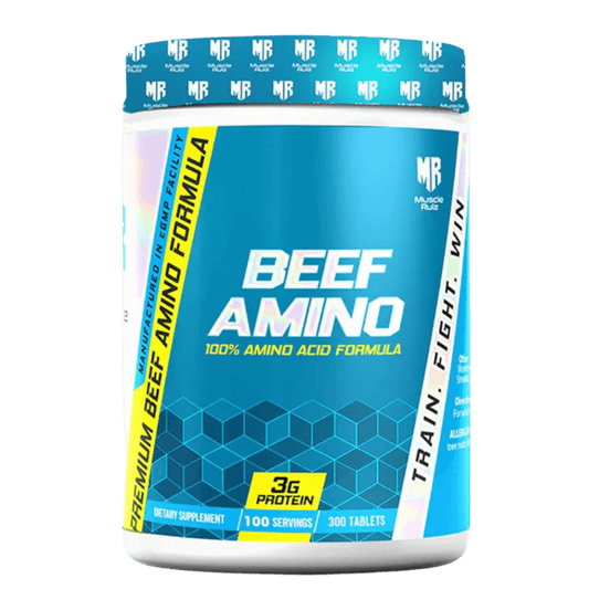 Muscle Rulz 100% Beef Amino, 300 Tablets, Enhance Recovery, Increase Muscle Endurance, 100 Servings