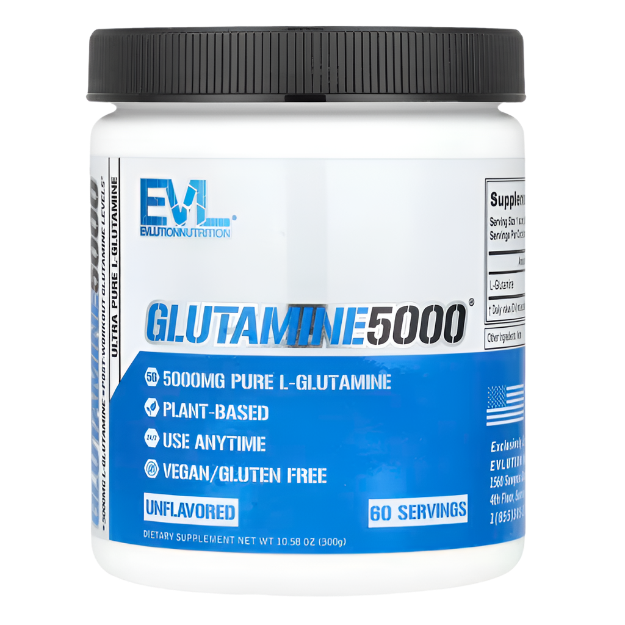 EVLution Nutrition, Glutamine5000®, Unflavored, 10.58 oz (300 g)