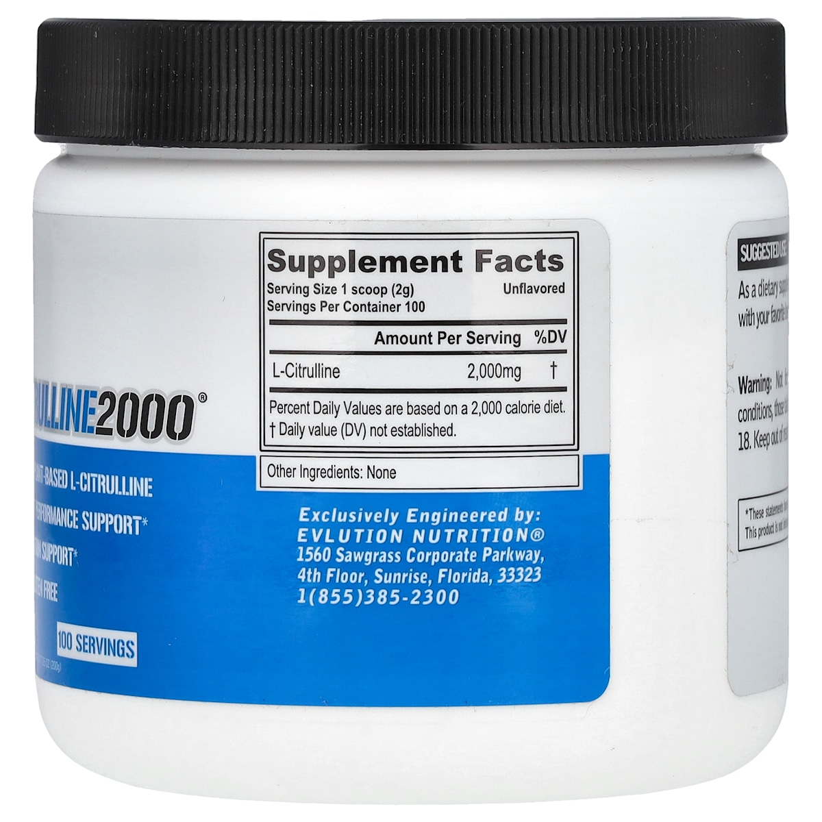 Supplement facts panel