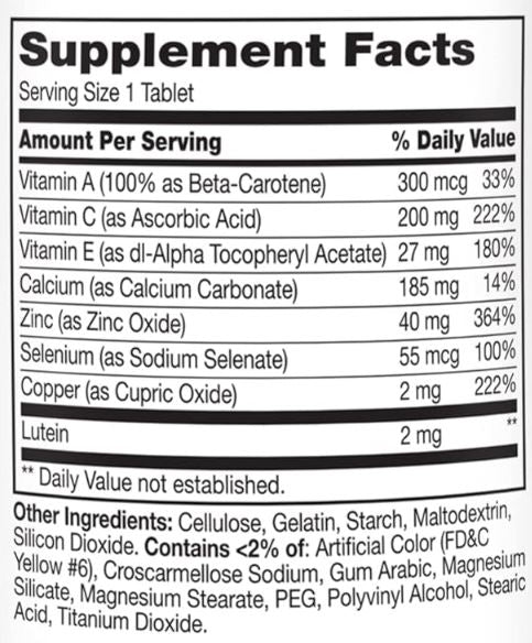 21st Century Healthy Eyes with Lutein Tablets, 60 Servings