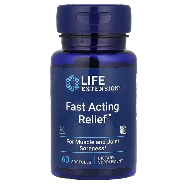 Life Extension Fast-Acting Relief – 60 Softgels | Joint Comfort, Mobility & Inflammation Support