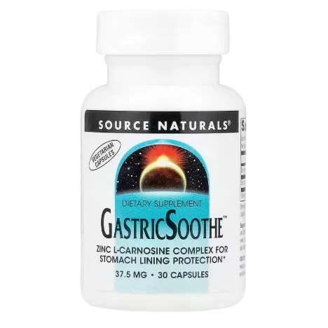 Source Naturals GastricSoothe™ Zinc Carnosine – 30 Capsules | Stomach Lining Support, Digestive Comfort & Gut Health