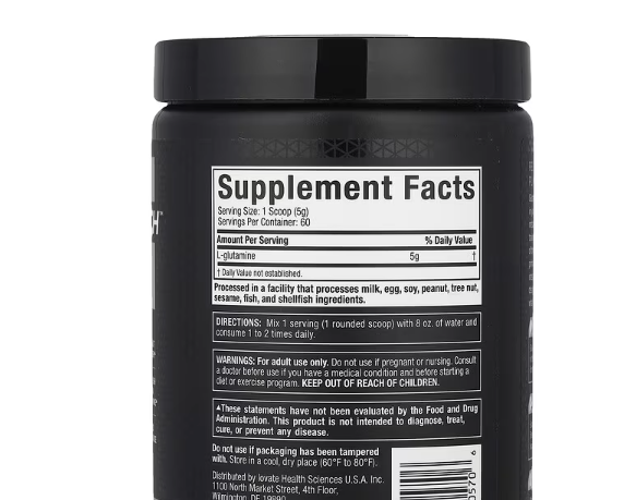 MuscleTech Platinum 100% Glutamine – 300g (60 Servings)