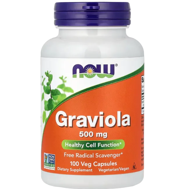 NOW Foods Graviola 500mg (100 Veg Capsules)