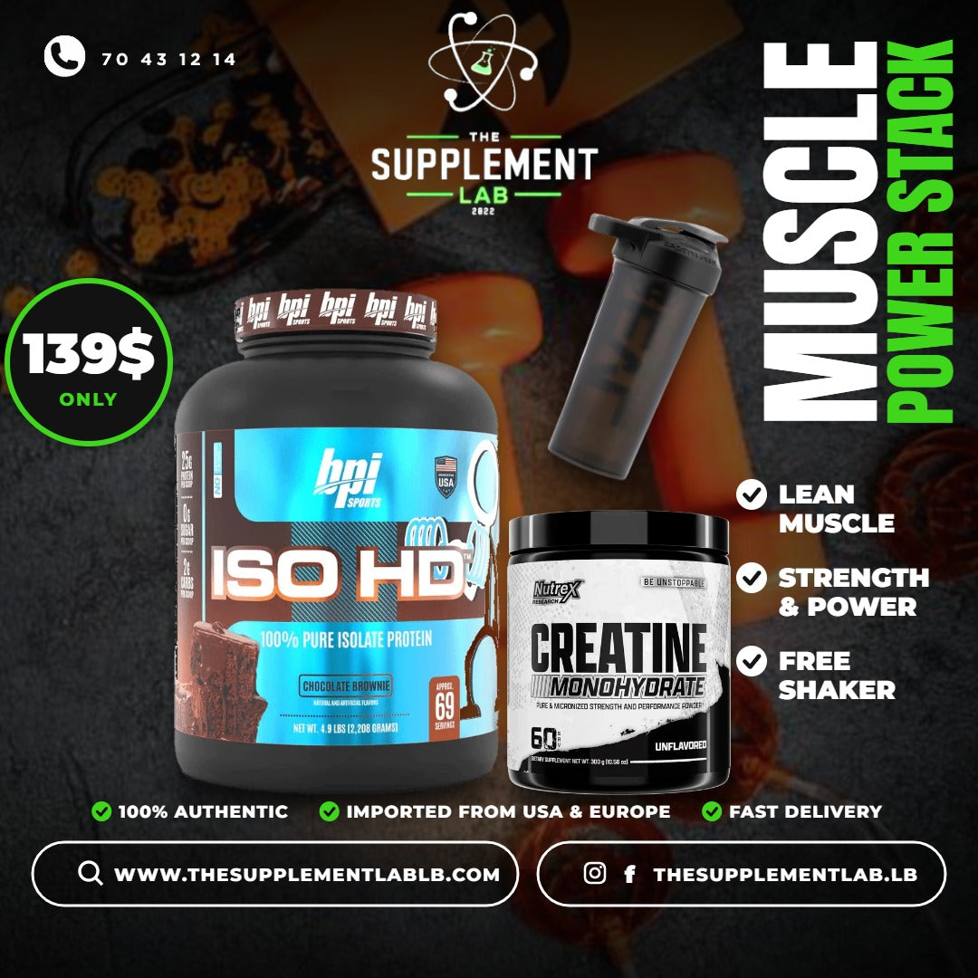 Halloween Deal: BPI ISO HD + Nutrex Creatine + Shaker $139 | The Supplement Lab Lebanon