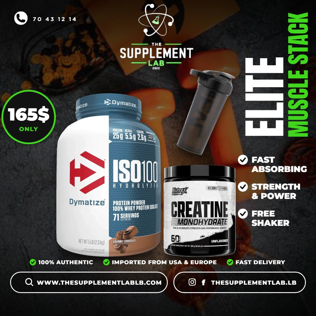 Halloween Deal: Dymatize ISO100 + Nutrex Creatine + Shaker $165 | The Supplement Lab Lebanon