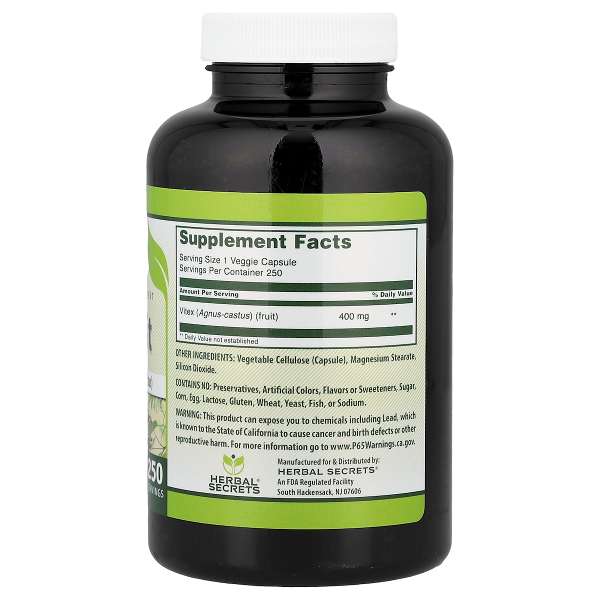 Supplement facts panel