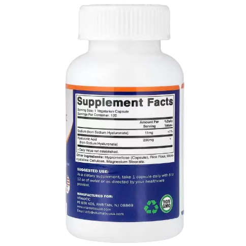 Vitamatic High Potency Hyaluronic Acid (120 Vegetable Capsules)
