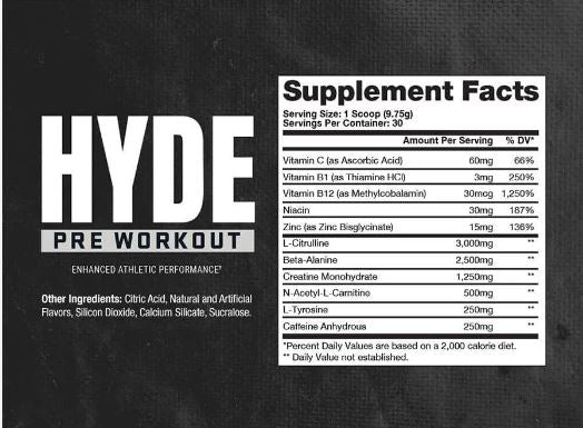 Prosupps Hyde Pre-Workout, 30 Servings