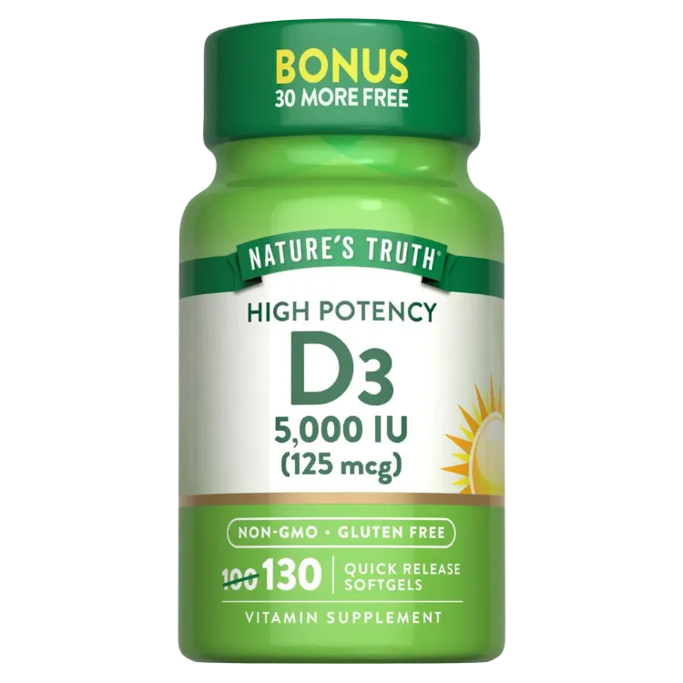 Nature's Truth Vitamin D3 5000 IU 130 Softgels