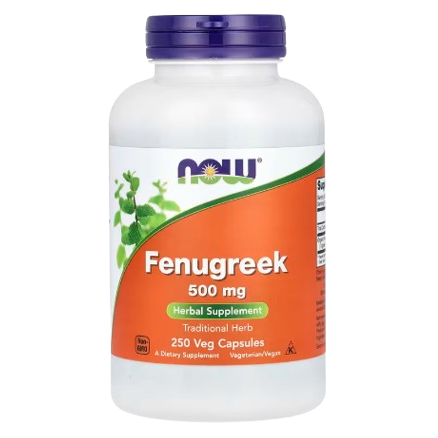 NOW Foods Fenugreek 500 mg – 250 Veg Capsules | Digestive Comfort, Healthy Metabolism & Lactation Support