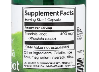 Swanson Full Spectrum® Rhodiola Rosea Root – 400 mg, 100 Capsules
